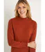 Pull doux uni col montant modal mélangé-4