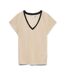 T-shirt beige femme vero moda gita-1