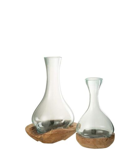 Vase Bouteille sur Racine Gamal 29cm Transparent
