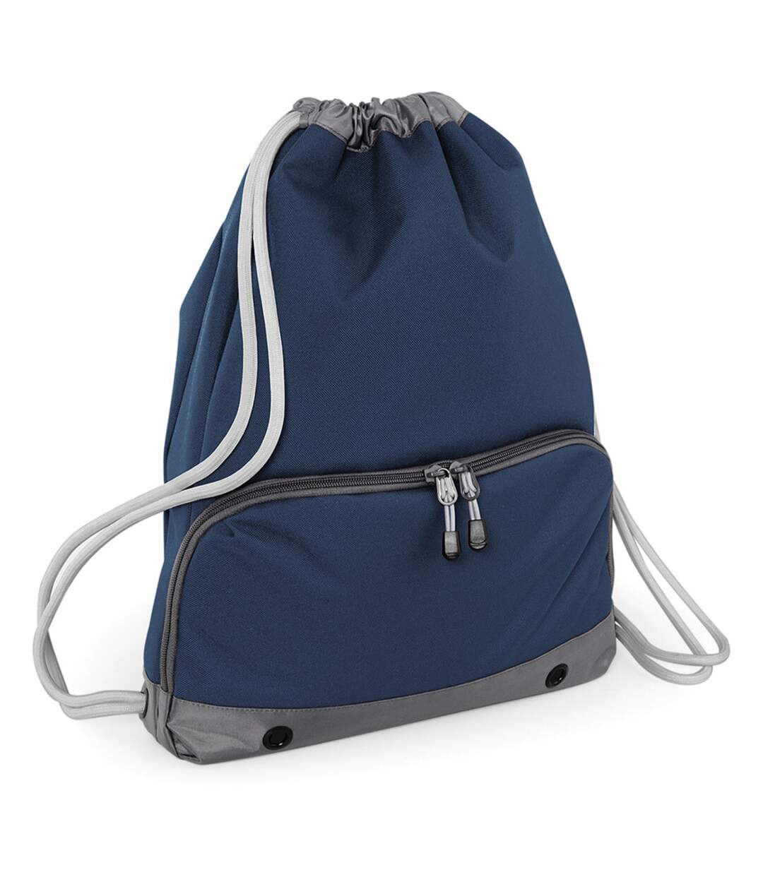 Athleisure Sac De Gym Hydrofuge À Cordon Taille Unique Bleu Marine Bagbase-1