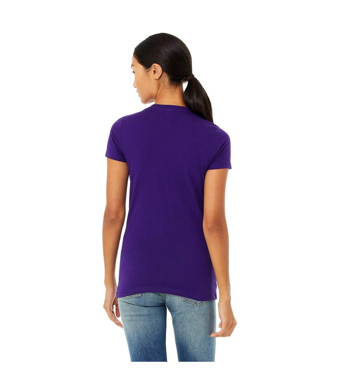 Womens/ladies the favourite t-shirt team purple Bella + Canvas