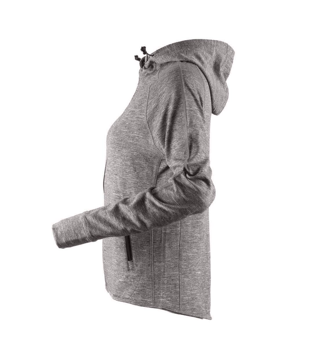 Sweat à capuche et fermeture zippée femme gris marne Tombo Teamsport