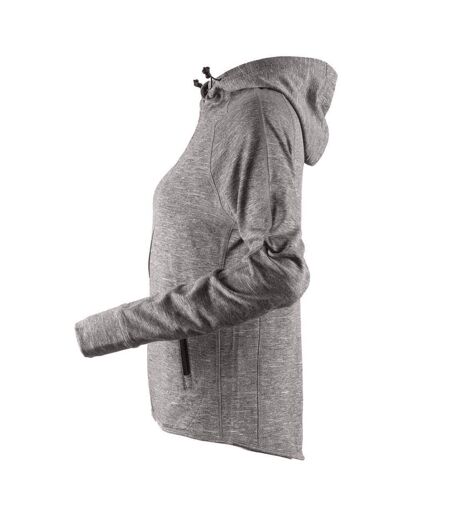 Tombo Teamsport Womens/Ladies Lightweight Running Hoodie With Reflective Tape (Gray Marl)