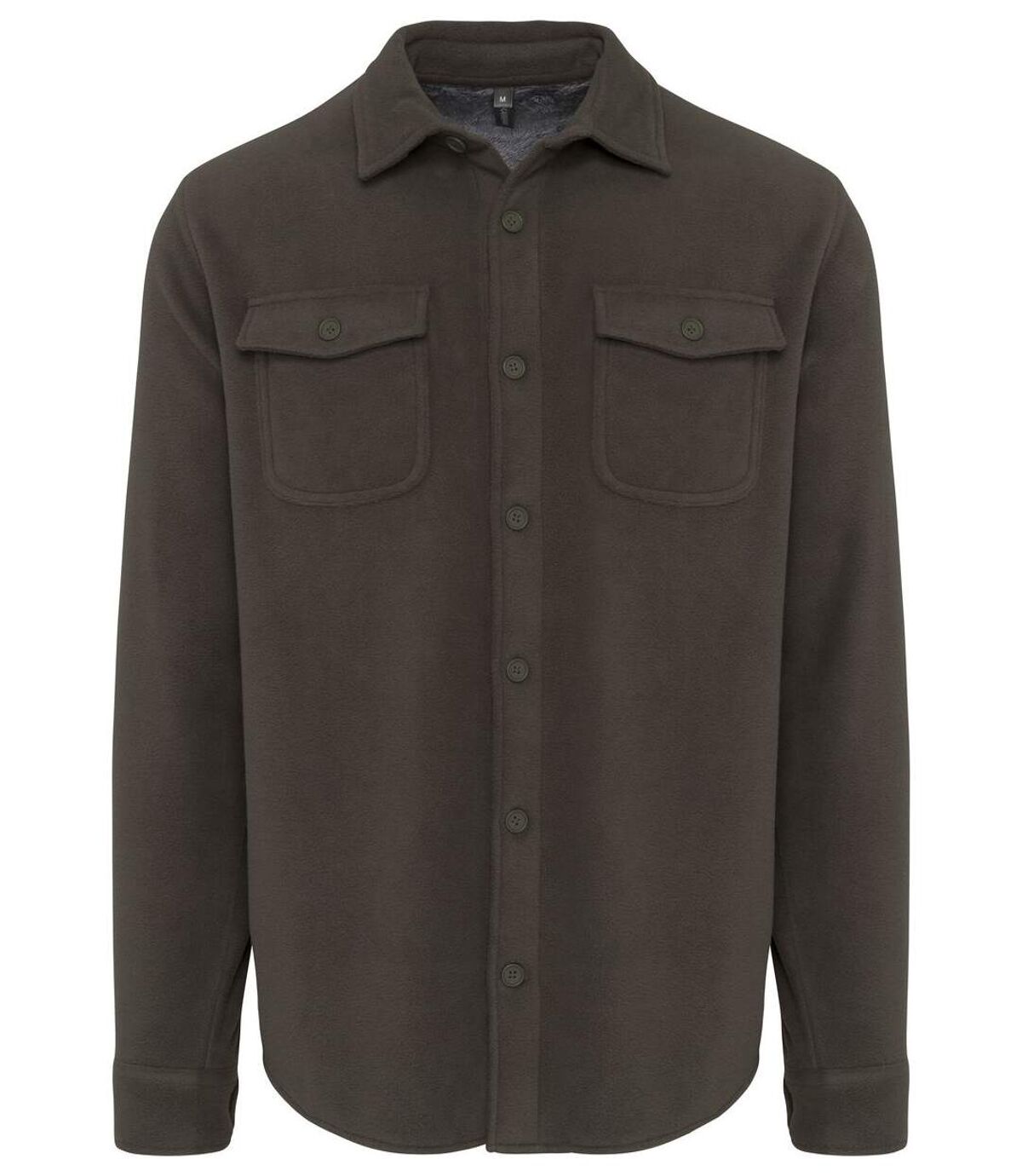 Surchemise en polaire doublée sherpa - K582 - vert khaki foncé - homme