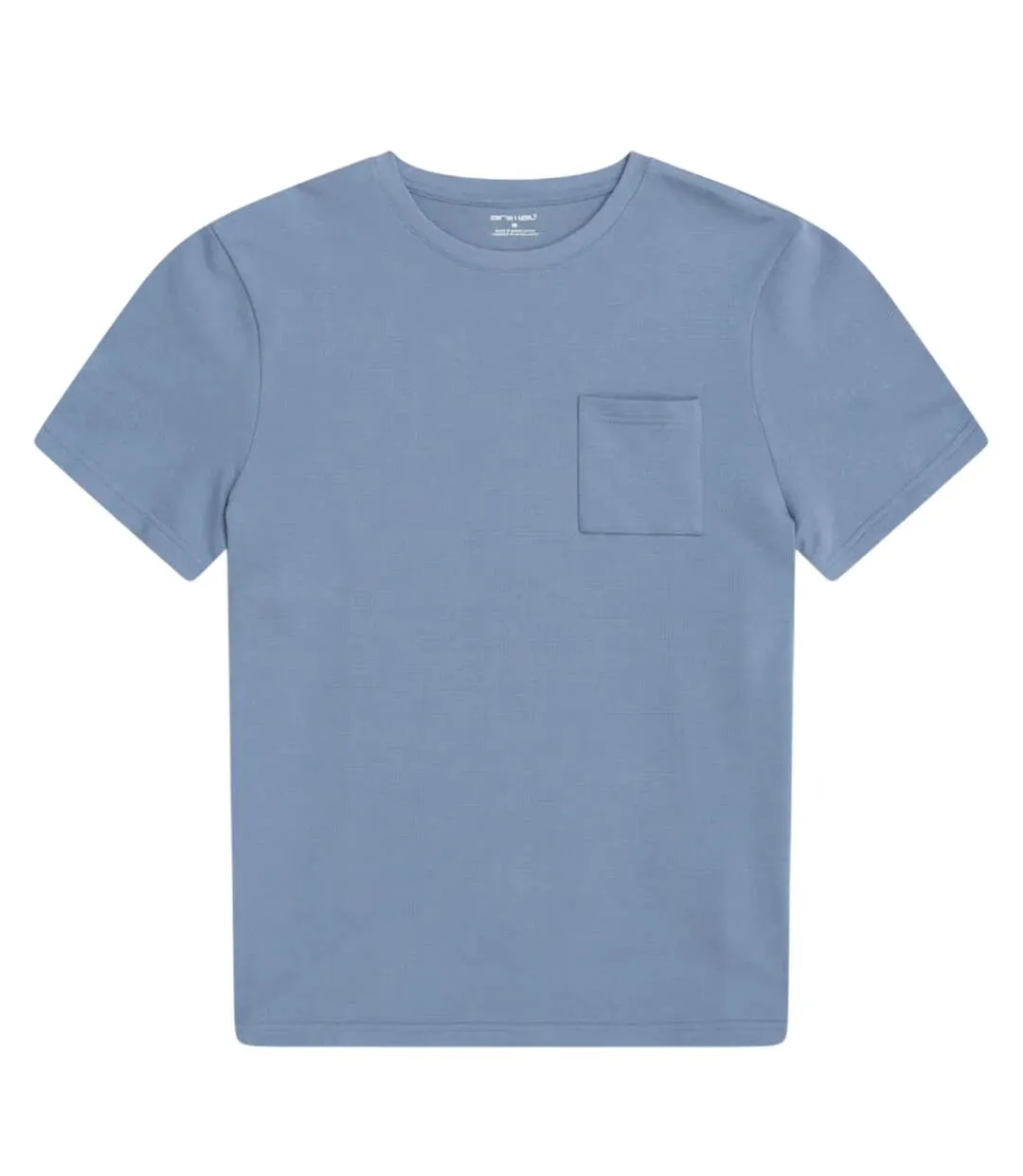 Mens Textured Chest Pocket T-shirt Blue Animal-1