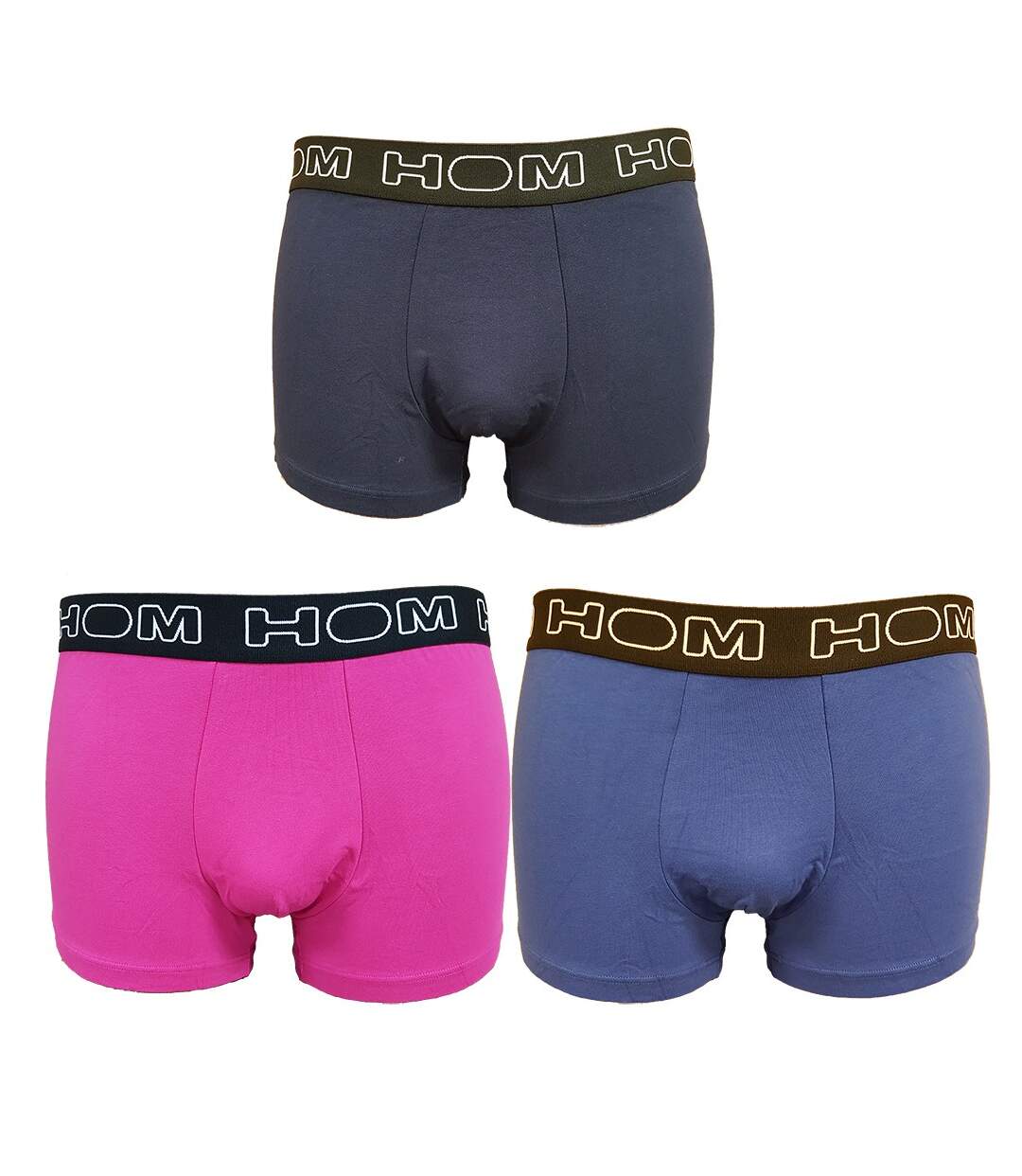 Boxer homme HOM Confort et Qualité Supérieure-Assortiment modèles photos selon arrivages- Pack 3 boxer-1