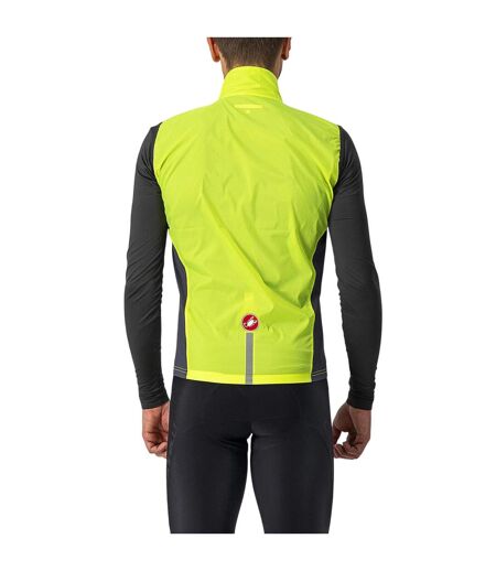Mens Squadra Reflective Cycling Gilet Fluorescent Yellow Castelli