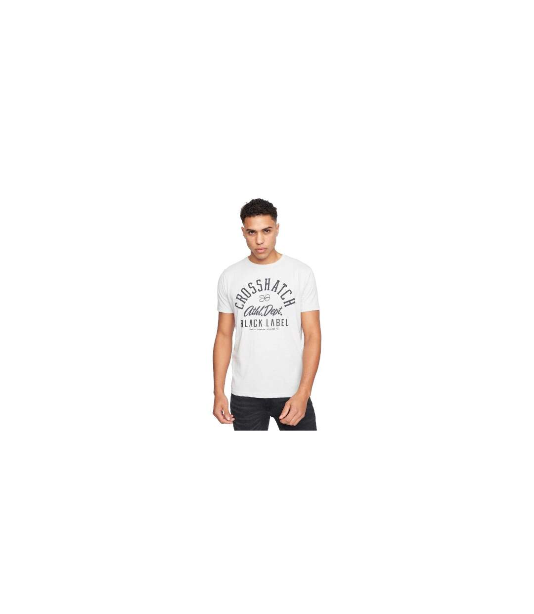 T-shirts Motif/style Imprimé Luckmoore Homme Blanc Noir Bleu Marine Gris Rouge Crosshatch-1