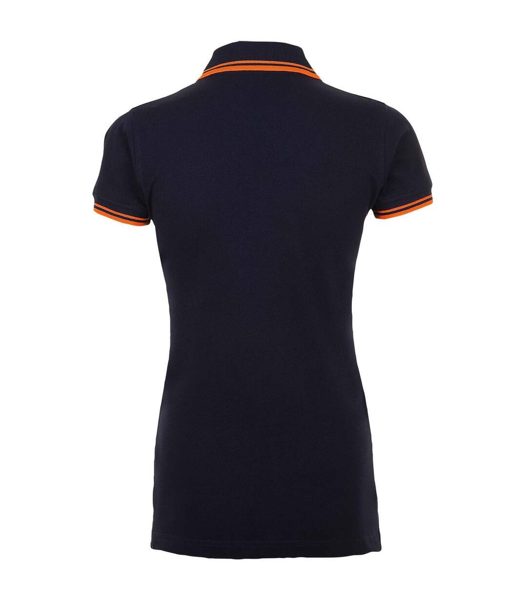 Polo manches courtes pasadena femme bleu marine/orange SOLS