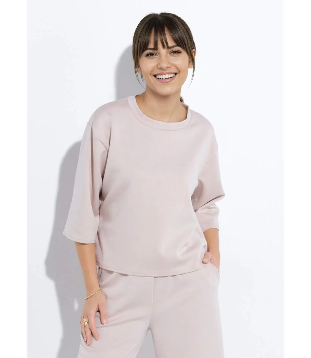 Sweat coupe confort avec manches 3/4-1