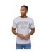 Pack Of 5  Mens College Theme T-shirt  Navy White Blue Grey Crosshatch-4