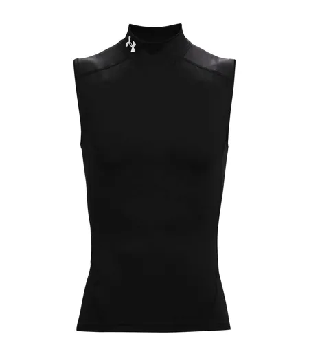 Mens Sleeveless Vest Top Black White Under Armour
