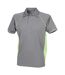 Polo Performance Homme Gris Foncé Vert Clair Finden & Hales-1