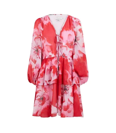 Robe Courte Motif/style Floral Leyna Femme Rouge Ted Baker