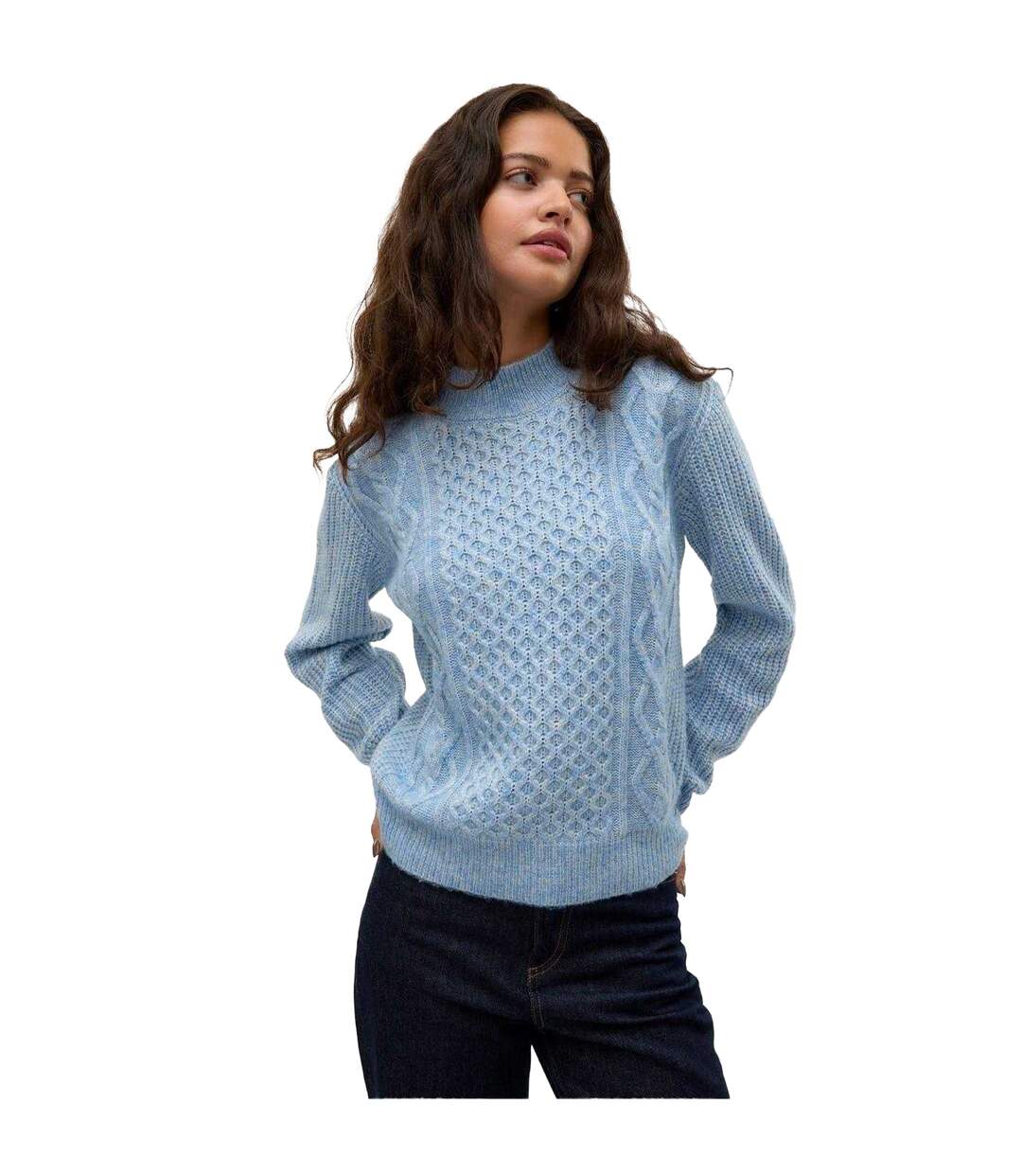 Womens/ladies Universe Knitted Mock Neck Regular Jumper Allure Vero Moda-1