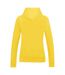 Sweat À Capuche College Femme Jaune Awdis-2