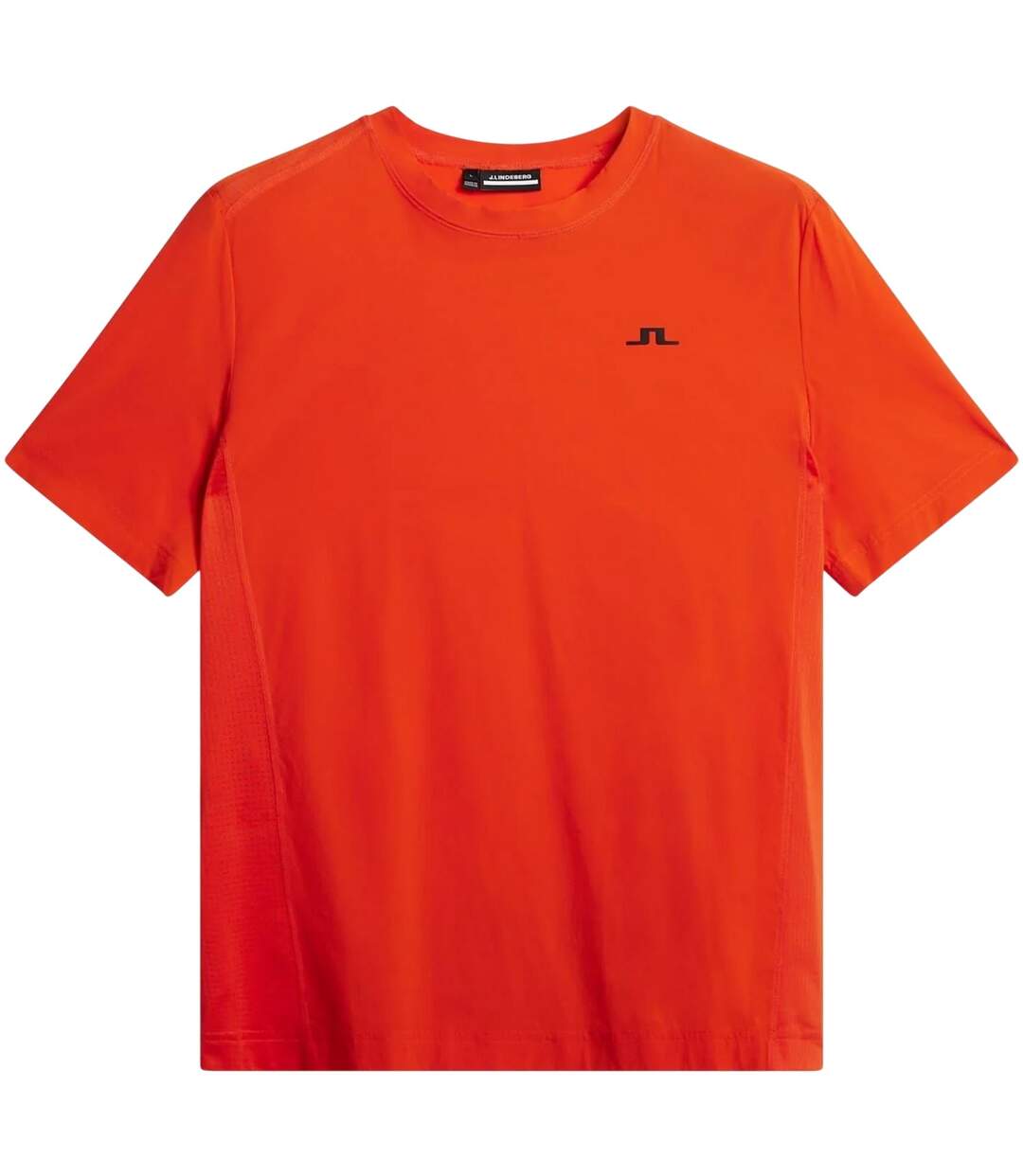 Mens Pro Crew Neck Regular T-shirt Tangerine Tango J.Lindeberg-2