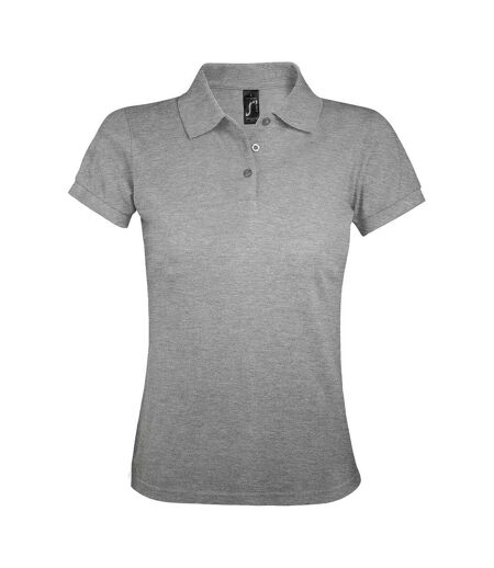 SOLs Womens/Ladies Prime Pique Polo Shirt (Grey Marl) - UTPC494