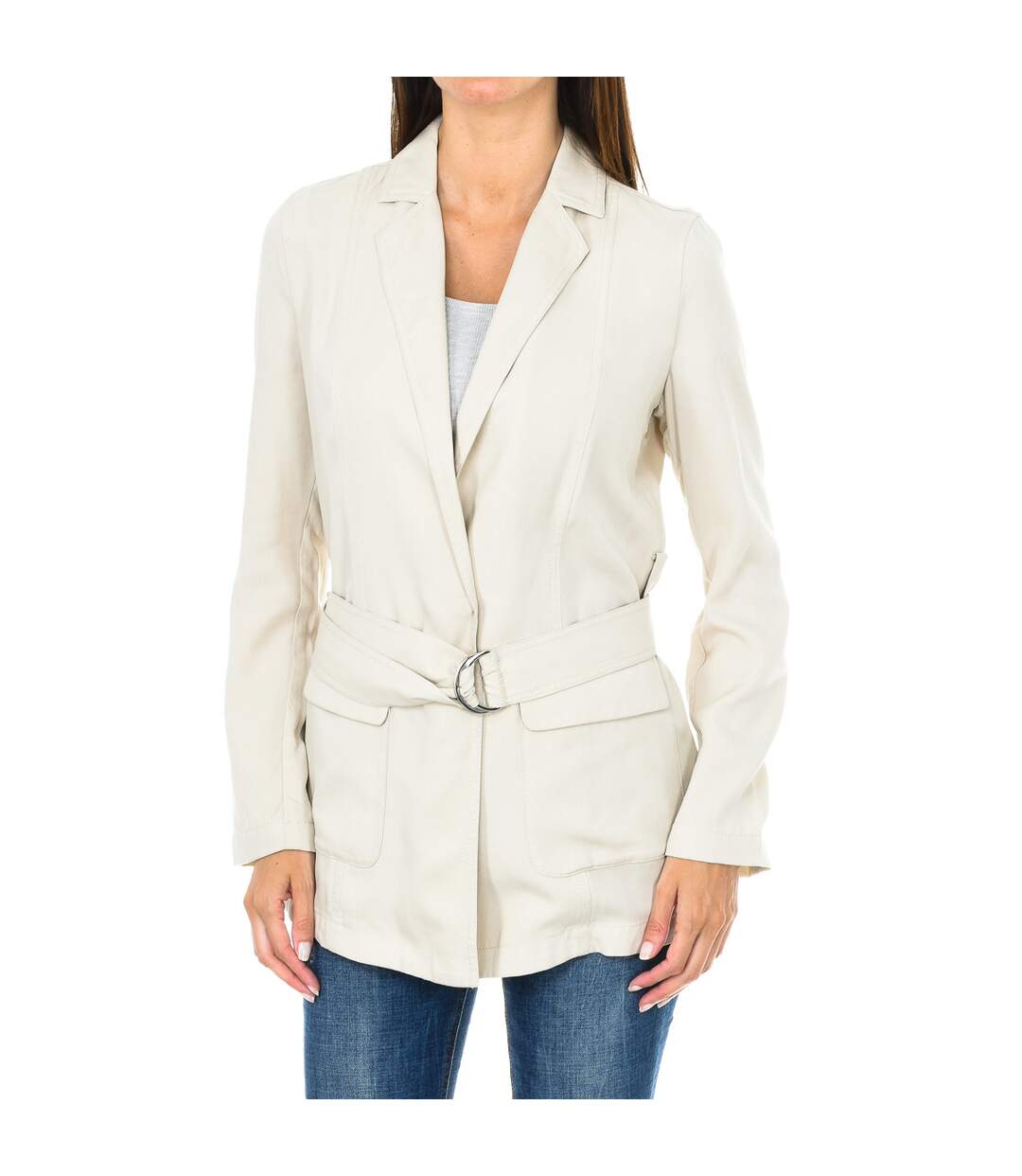 Women's Long Sleeve Belted Blazer 3Y5G51-5NYCZ-1