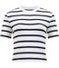 T-shirt Motif/style À Rayures Femme Blanc Bleu Marine French Connection-2