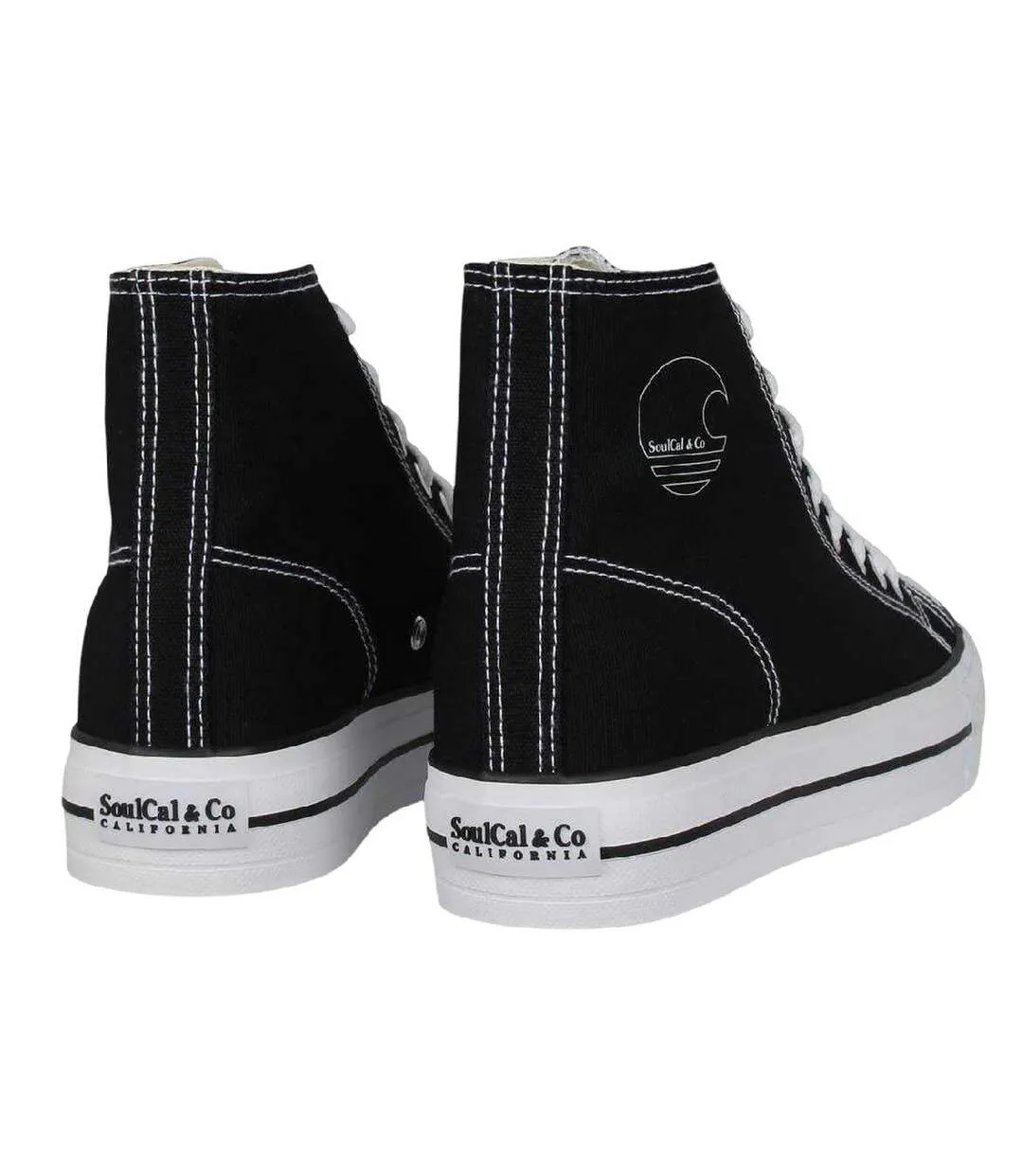 Baskets Montantes Femme Noir Blanc SoulCal-2