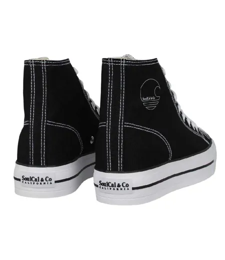 Baskets Montantes Femme Noir Blanc SoulCal