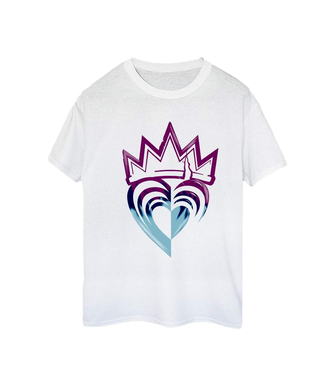 Disney - T-shirt DESCENDANTS PINK CROWN - Femme (Blanc) - UTBI20125-1