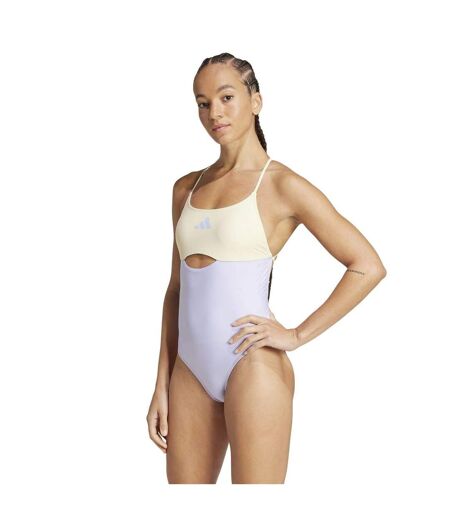 Maillot De Bain 1 Pièce Motif/style Blocs De Couleurs Femme Rose Violet Adidas