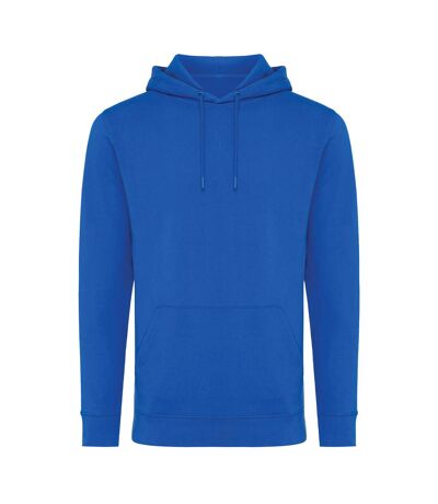 Unisex adult jasper recycled cotton hoodie royal blue Iqoniq