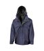 Mens zip and clip waterproof 3 in 1 jacket navy/black Result-1