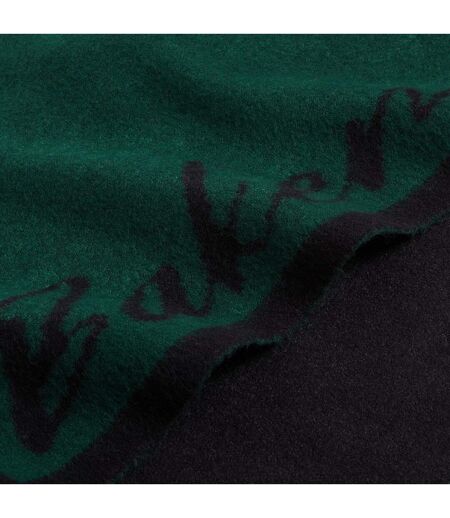 Lettering Knitted Reversible Scarf One Size Dark Green Ted Baker