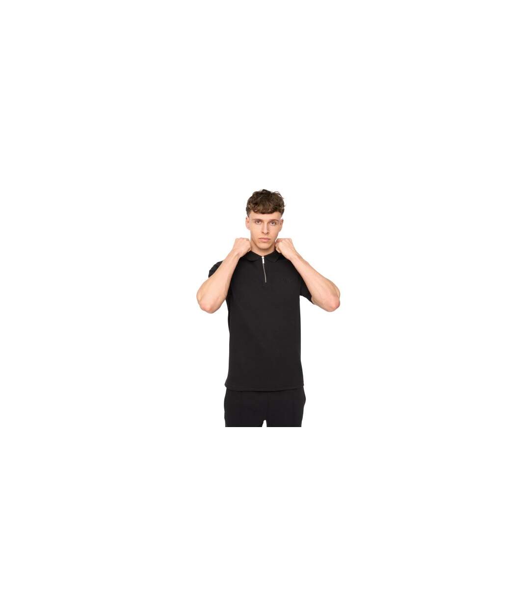 Mens Sherborn Cotton Polo Shirt Black Duck And Cover-1