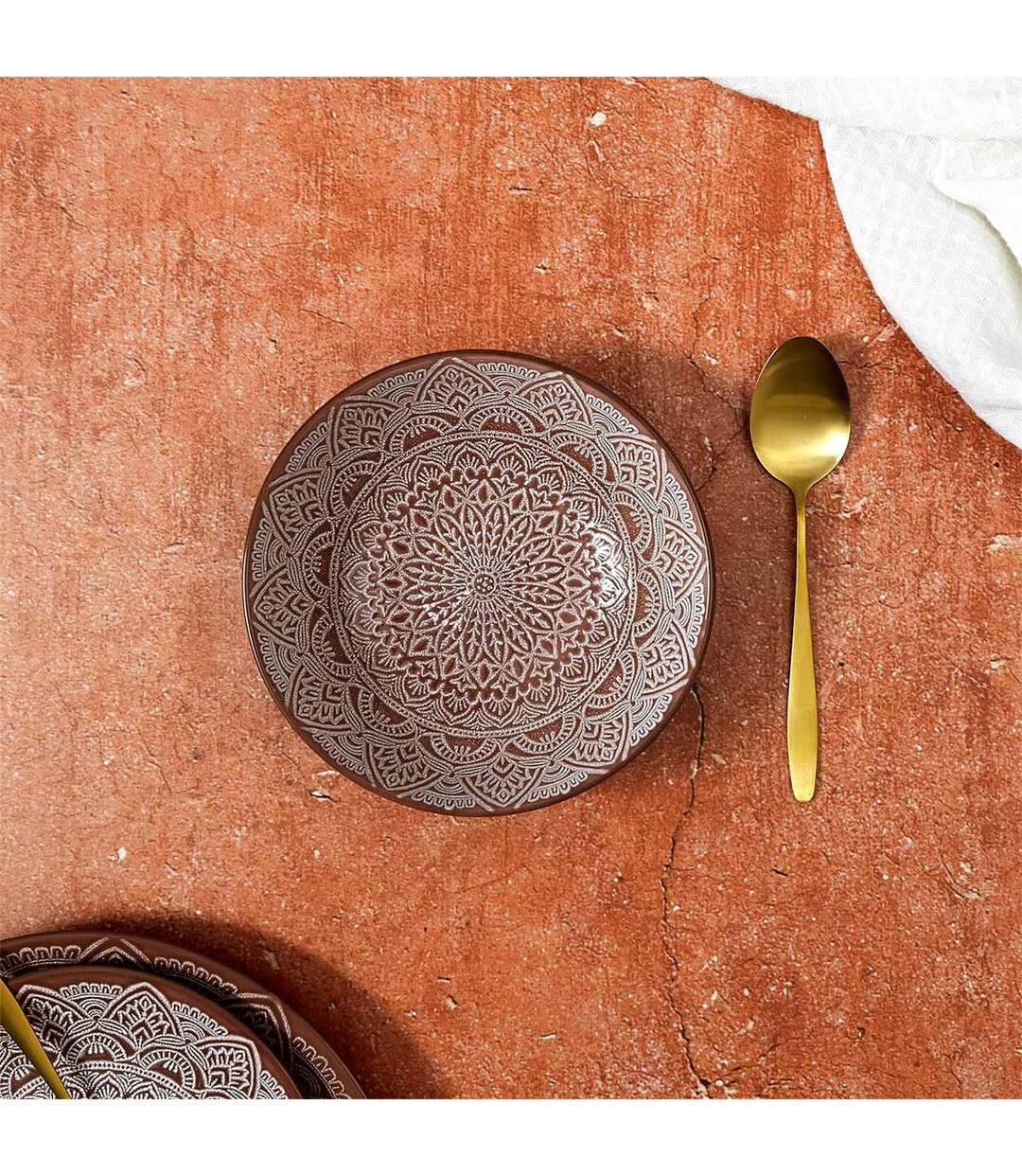 Lot de 6 Assiettes Creuses Sahara 18cm Terracotta-2