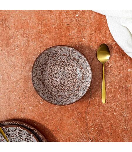 Lot de 6 Assiettes Creuses Sahara 18cm Terracotta