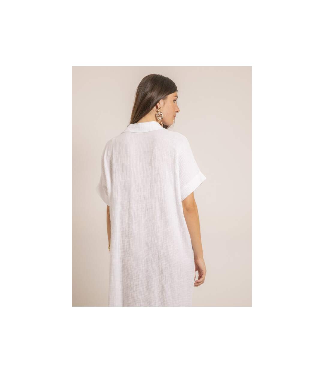 Robe longue gaze de coton IPELOR - Dona X Lisa-2