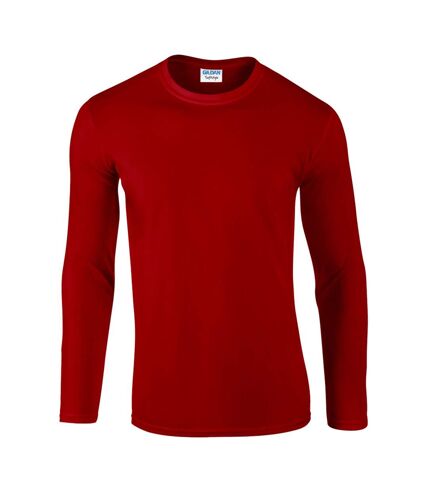 Gildan Mens Soft Style Long Sleeve T-Shirt (Red) - UTBC488