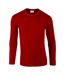Gildan Mens Soft Style Long Sleeve T-Shirt (Red)