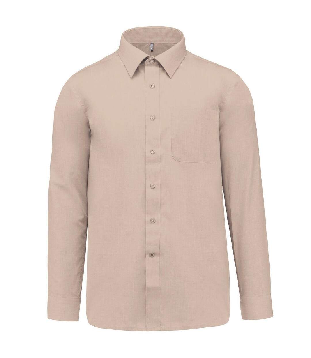 Chemise popeline manches longues - Homme - K545 - beige angorra