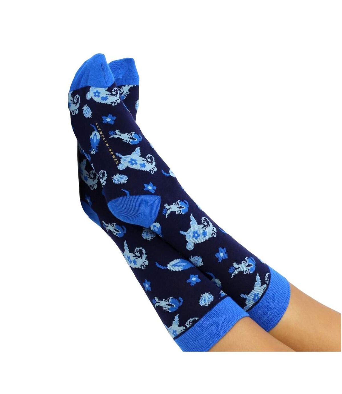 Laurence Llewelyn-Bowen Womens/Ladies Patterned Socks (Pack of 3) (Blue)