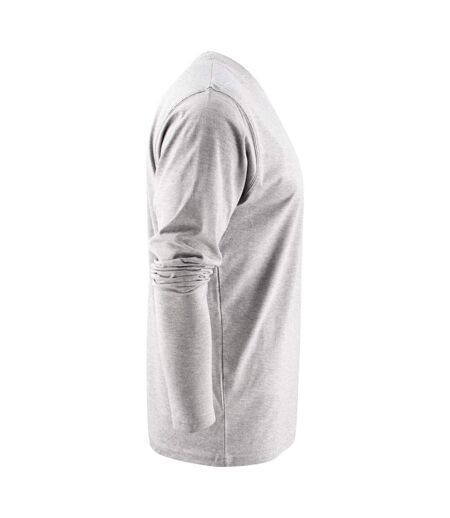 Unisex Adult Heavier Pro Long-sleeved T-shirt Grey Melange Printer