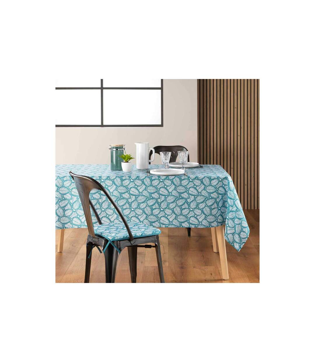 Nappe en Microfibre Divany 140x240cm Bleu Pétrole-4