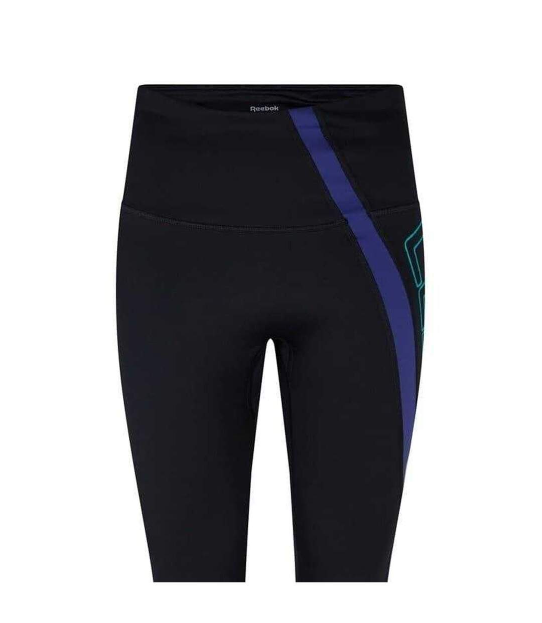 Womens/ladies Les Mills Vector Leggings Black Marl Reebok-2