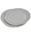 Lot de 20 Assiettes en Carton Vitamine 23cm Gris-1