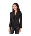 Womens/ladies Long Pussy Bow Chiffon Blouse Black Krisp-2