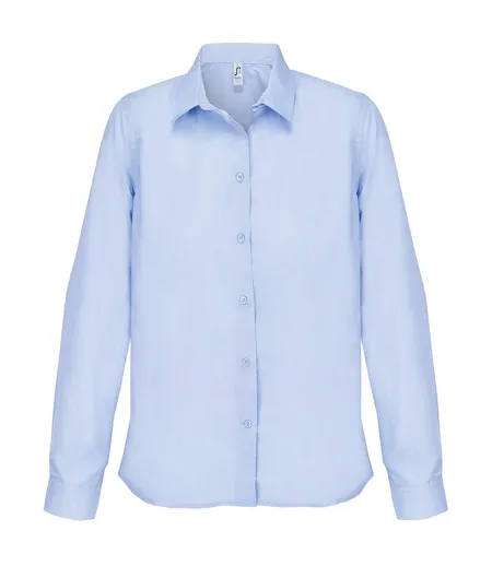 Chemise Manches Longues Bailey Femme Bleu Ciel SOLS