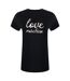 T-shirt Motif/style Logo Cursif Femme Noir Love Moschino-1