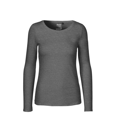T-shirt Femme Gris Foncé Chiné Neutral