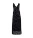 Robe Portefeuille Sans Manches Dessona Femme Marron Boss-1