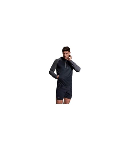 Mens Elite Performance Hoodie Black Melange Canterbury