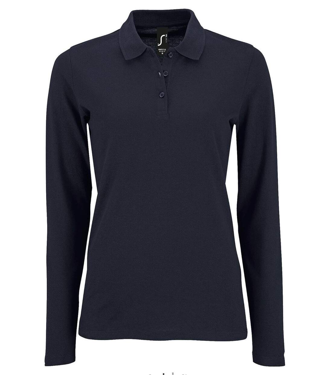 Polo manches longues - Femme - 02083 - bleu marine